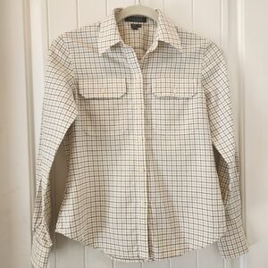 Ralph Lauren Tan & Beige, Women’s Button-up, Check-patterned Shirt, Size 4P